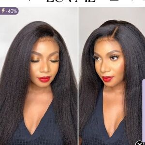 Kinky straight wig